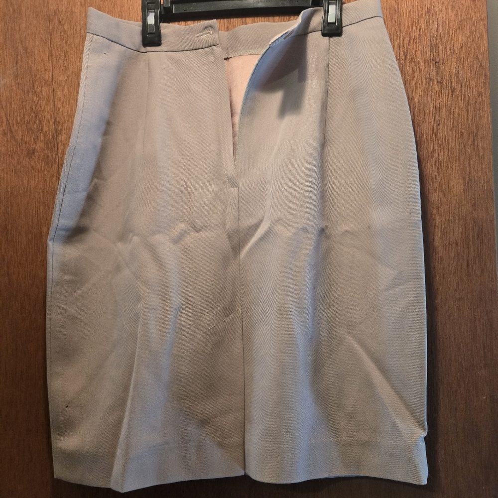 Michele Petite tan VINTAGE lined beautiful skirt szM - Picture 3 of 9